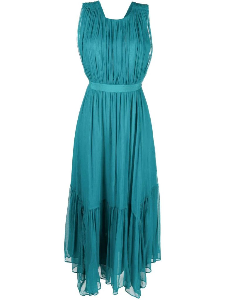 Women Sarai Pleated Sleeveless Montego Dress - Green