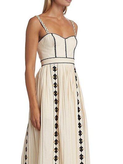 Ulla Johnson Women's Elin Cotton Pleated Midi Dress Ivory White product