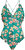 Women's Giordana Maillot Green Floral One Piece Swimsuit With Ruffle