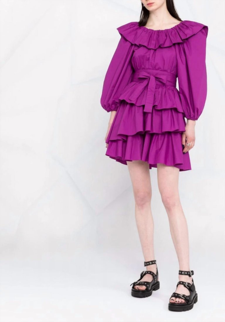 Women's Giselle Ruffle Detail Dress - Orchid Purple