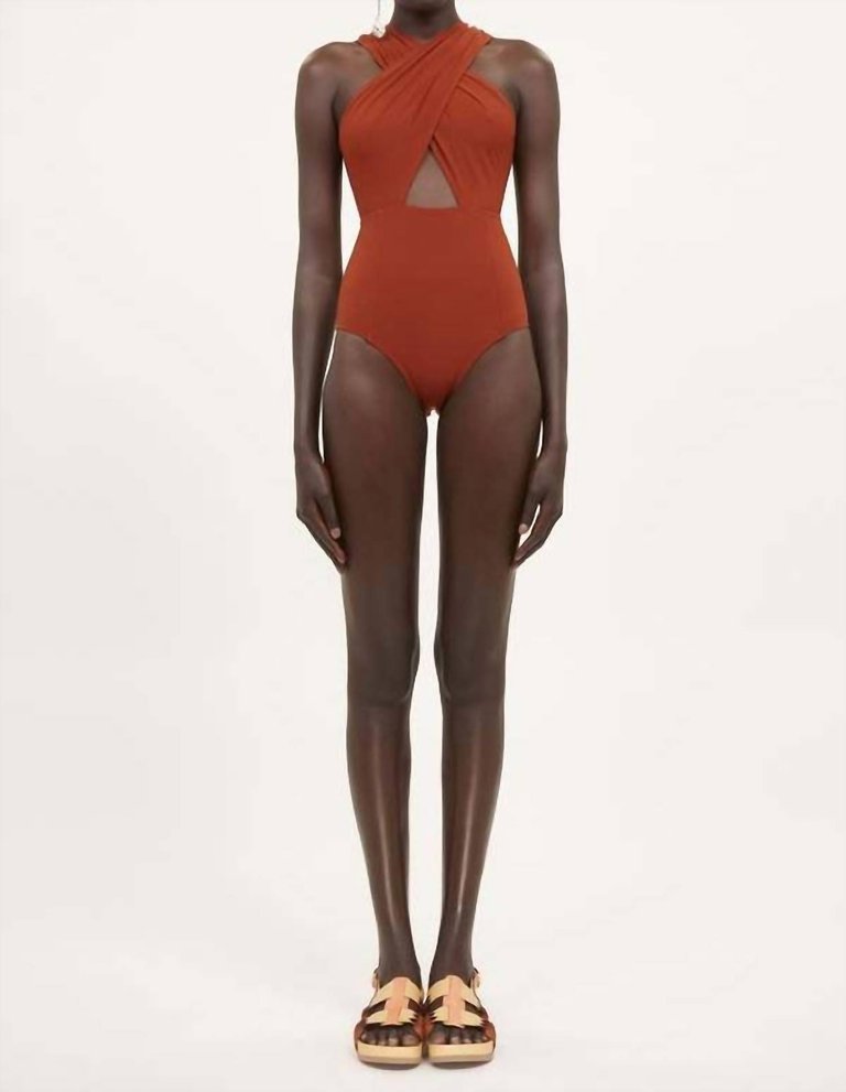 Women's Keiran Maillot One Piece Swimsuit - Mahogany