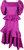 Women's Orchid Marie Open-Back Asymmetric Ruffled Tiered Cotton Dress - Purple
