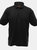 UCC 50/50 Mens Heavweight Plain Pique Short Sleeve Polo Shirt (Black) - Black