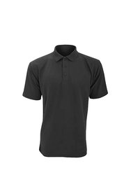 UCC 50/50 Mens Heavweight Plain Pique Short Sleeve Polo Shirt (Charcoal) - Charcoal