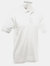 UCC 50/50 Mens Heavweight Plain Pique Short Sleeve Polo Shirt (White)