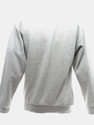 UCC 50/50 Mens Heavyweight Plain Set-In Sweatshirt Top (Heather Grey)