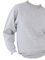 UCC 50/50 Mens Heavyweight Plain Set-In Sweatshirt Top (Heather Grey)