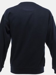 UCC 50/50 Mens Heavyweight Plain Set-In Sweatshirt Top (Navy Blue)