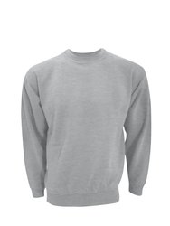 UCC 50/50 Unisex Plain Set-In Sweatshirt Top (Heather Gray) - Heather Gray