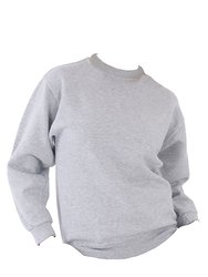 UCC 50/50 Unisex Plain Set-In Sweatshirt Top (Heather Gray)