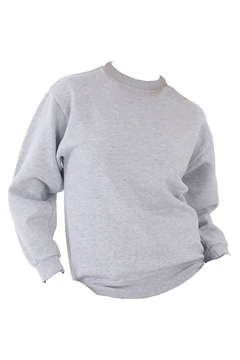 UCC 50/50 Unisex Plain Set-In Sweatshirt Top (Heather Gray)