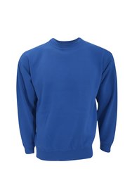 UCC 50/50 Unisex Plain Set-In Sweatshirt Top (Royal) - Royal