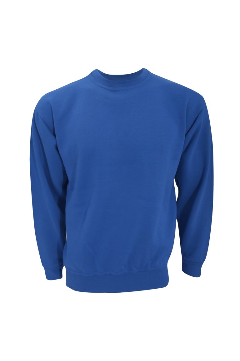 UCC 50/50 Unisex Plain Set-In Sweatshirt Top (Royal) - Royal