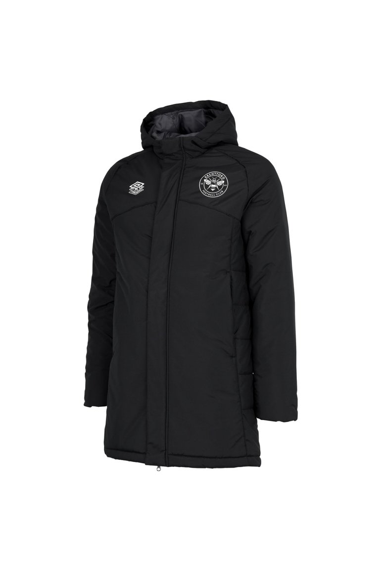 Brentford FC Mens 22/23 Padded Jacket - Black/Carbon