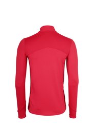 Brentford FC Mens 22/23 Quarter Zip Fleece Top - Bittersweet/Jester Red