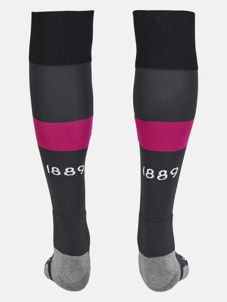 Brentford FC Mens 22/23 Umbro Third Socks - Black/Pink