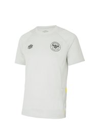 Brentford FC Mens 22/23 Umbro Training Jersey - Oyster Mushroom/Blazing Yellow - Oyster Mushroom/Blazing Yellow