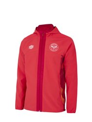 Brentford FC Mens 22/23 Waterproof Jacket - Bittersweet/Jester Red - Bittersweet/Jester Red