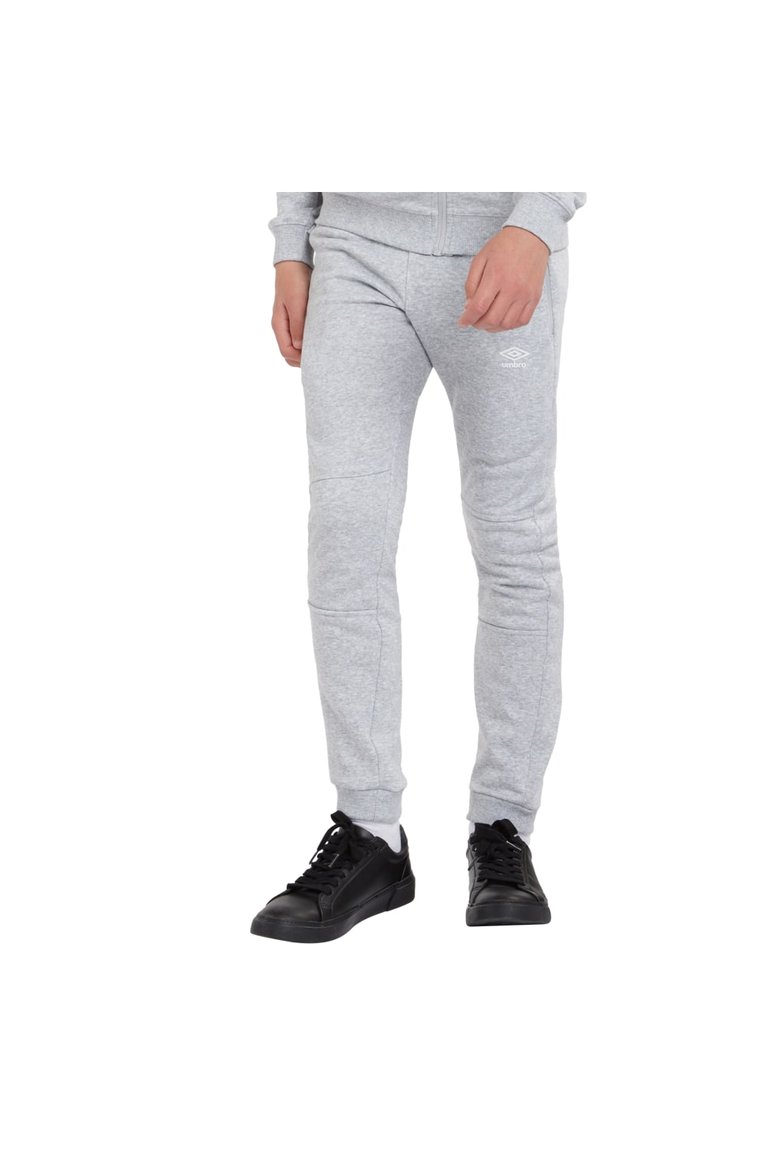 Childrens/Kids Club Leisure Sweatpants - Grey Marl/White