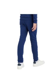 Childrens/Kids Club Leisure Sweatpants - Navy/White