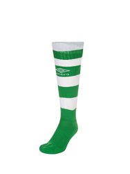Childrens/Kids Hoop Stripe Socks - Emerald/White