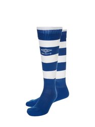 Childrens/Kids Hoop Stripe Socks - Royal Blue/White - Royal Blue/White