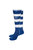 Childrens/Kids Hoop Stripe Socks - Royal Blue/White - Royal Blue/White