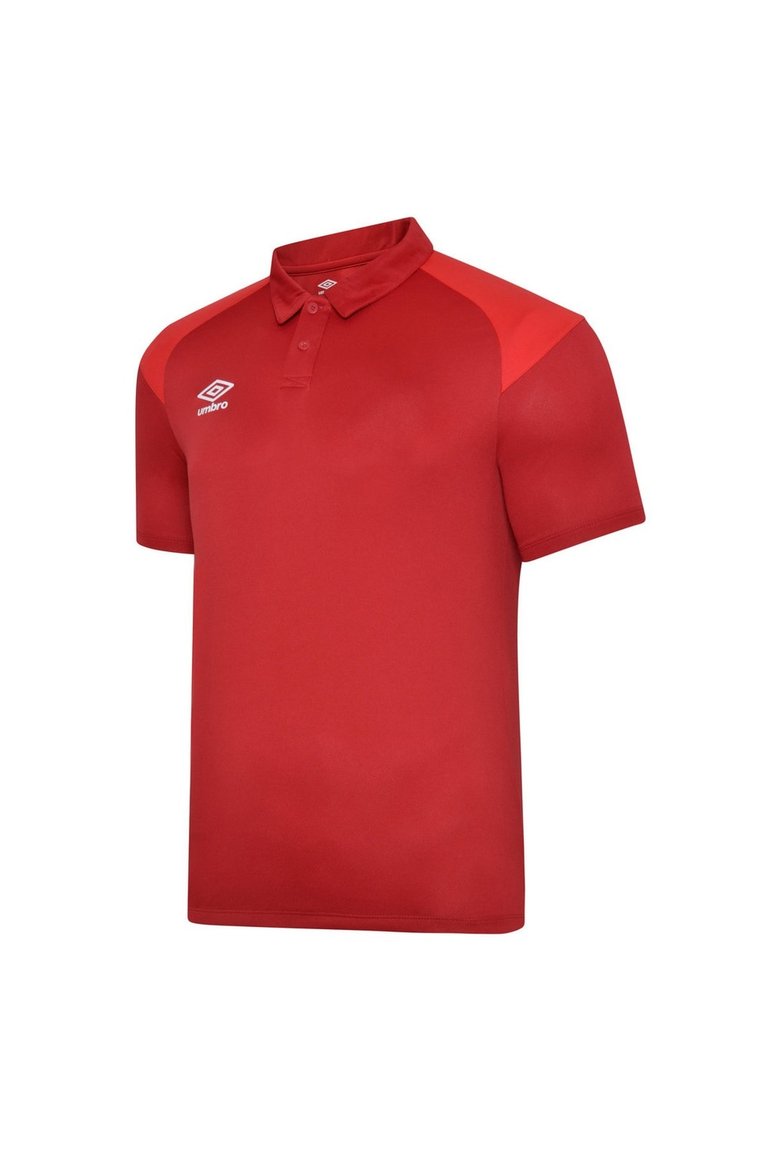 Childrens/Kids Polyester Polo Shirt - Chilli Red/Vermillion - Chilli Red/Vermillion