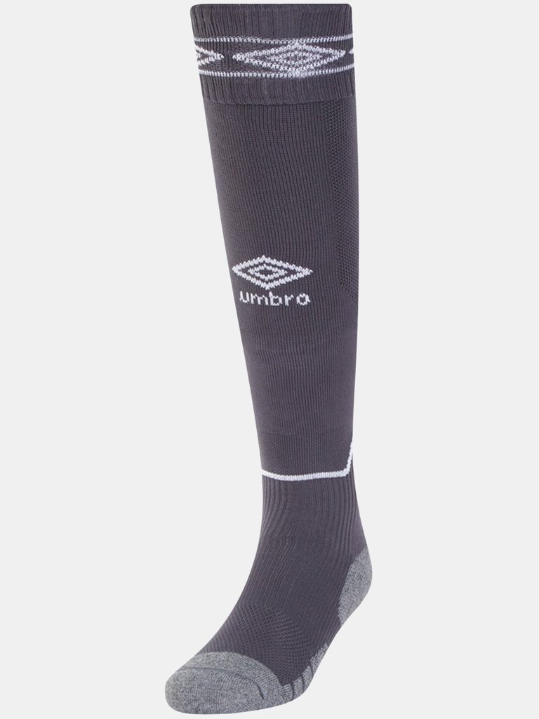 Diamond Football Socks - Carbon/White - Carbon/White