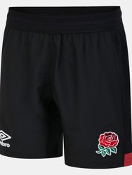 England Rugby Childrens/Kids 22/23 7s Alternate Shorts - Black