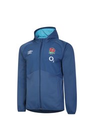England Rugby Mens 22/23 Full Zip Jacket - Ensign Blue/Bachelor Button