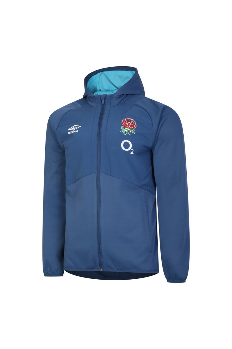 England Rugby Mens 22/23 Full Zip Jacket - Ensign Blue/Bachelor Button