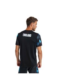 England Rugby Mens 22/23 Warm Up Jersey - Black/Bachelor Button/Ensign Blue