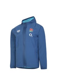 England Rugby Mens 22/23 Waterproof Jacket - Ensign Blue/Bachelor Button - Ensign Blue/Bachelor Button