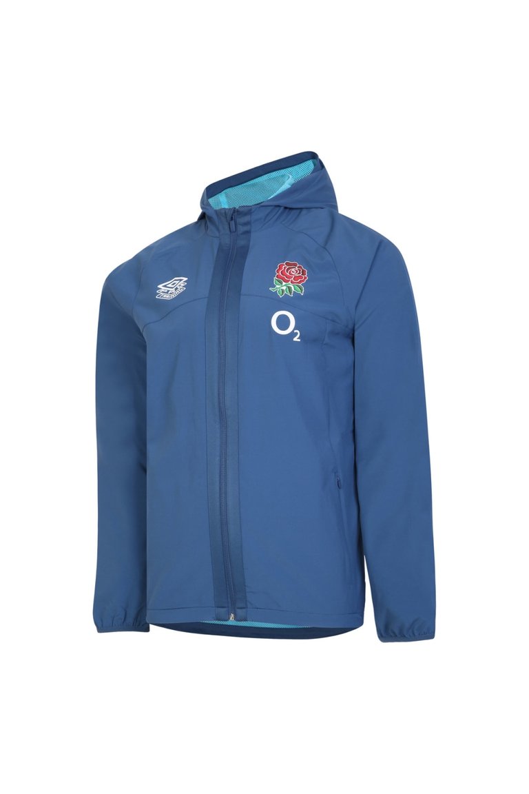 England Rugby Mens 22/23 Waterproof Jacket - Ensign Blue/Bachelor Button - Ensign Blue/Bachelor Button