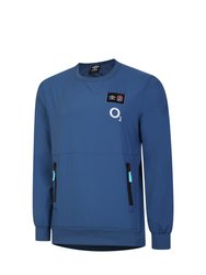 England Rugby Mens 22/23 Woven Sweatshirt - Ensign Blue