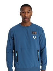 England Rugby Mens 22/23 Woven Sweatshirt - Ensign Blue - Ensign Blue