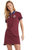 England Rugby Womens Classic Polo Shirt Dress - Merlot/White - Merlot/White