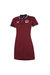 England Rugby Womens Classic Polo Shirt Dress - Merlot/White