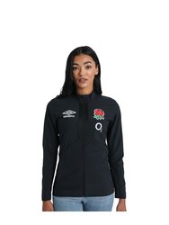 England Rugby Womens/Ladies 22/23 Anthem Jacket - Black - Black