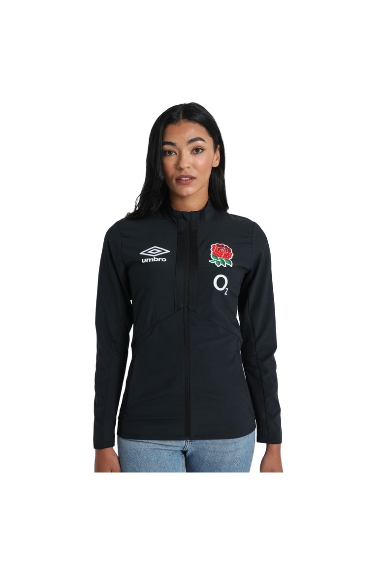 England Rugby Womens/Ladies 22/23 Anthem Jacket - Black - Black