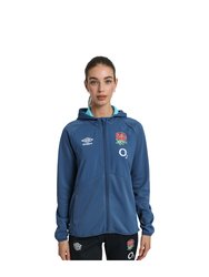 England Rugby Womens/Ladies 22/23 Full Zip Jacket - Ensign Blue/Bachelor Button