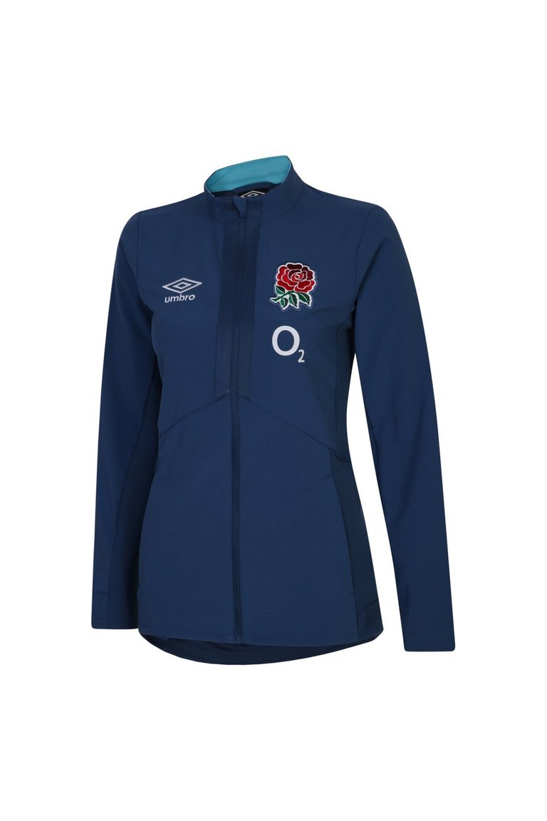England Rugby Womens/Ladies 22/23 Presentation Jacket - Ensign Blue/Bachelor Button