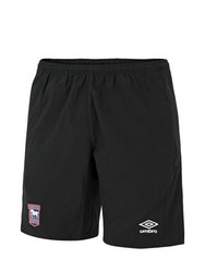 Ipswich Town FC Mens 2022-2023 Woven Shorts - Black
