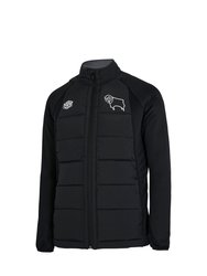 Mens 22/23 Derby County FC Thermal Jacket - Black/Carbon