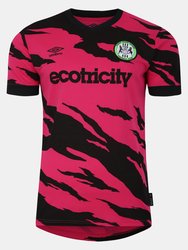 Mens 23/24 Forest Green Rovers FC Away Jersey - Pink/Black - Pink/Black
