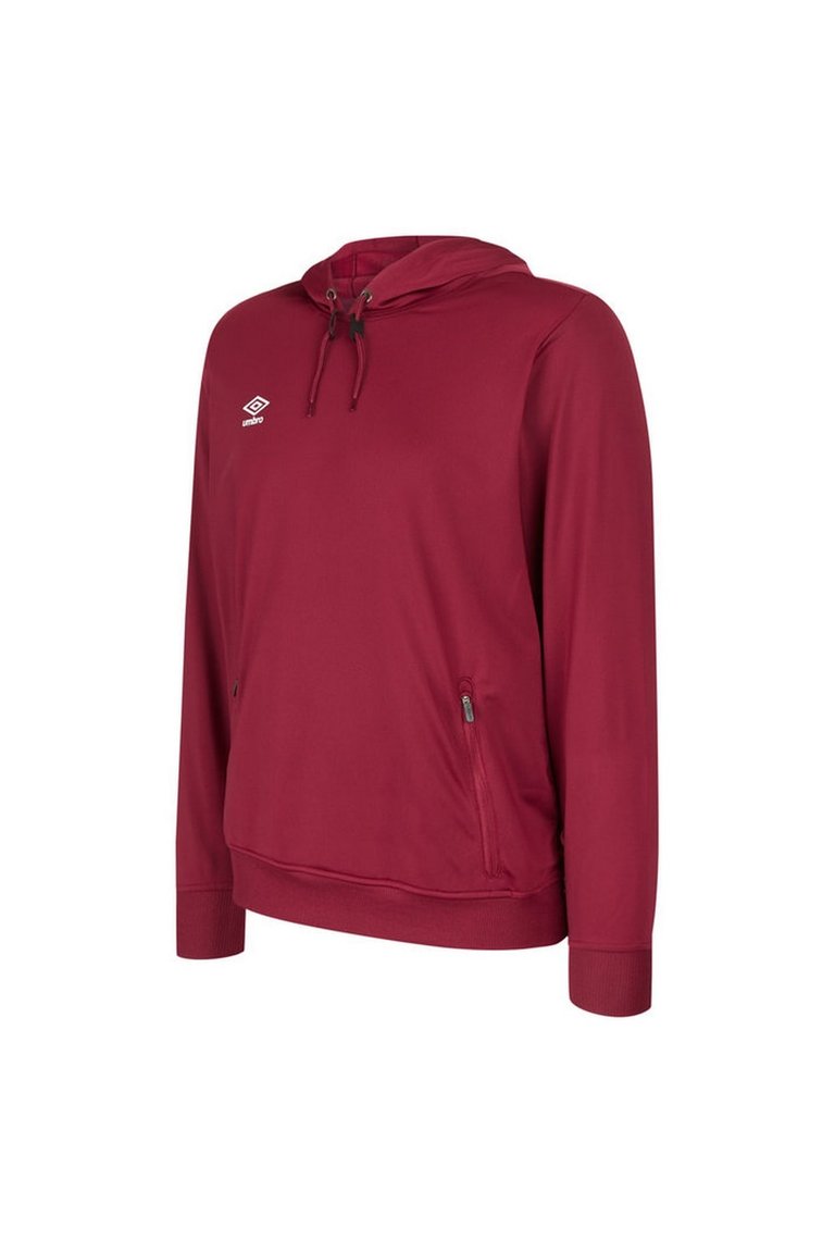Mens Club Essential Polyester Hoodie - New Claret - New Claret