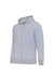 Mens Club Leisure Full Zip Hoodie - Grey Marl/White - Grey Marl/White