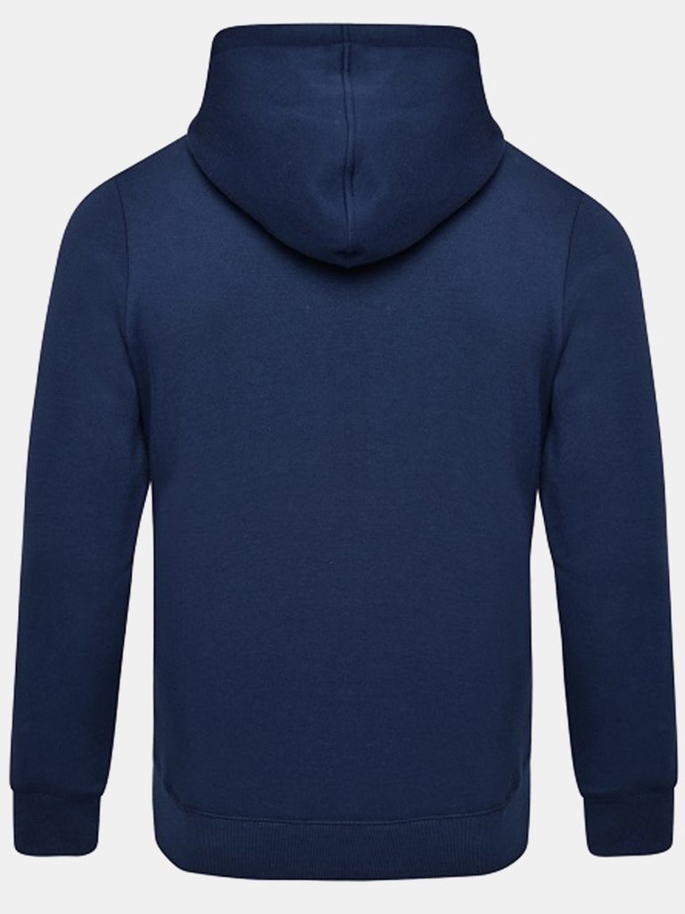 Mens Club Leisure Full Zip Hoodie - Navy/White