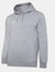 Mens Club Leisure Hoodie - Grey Marl/White